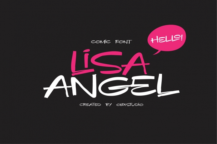 LISA ANGEL - comic font Font Download