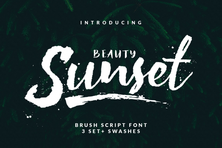 Beauty Sunset + Swashes Font Download