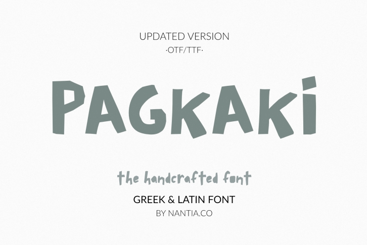 Pagkaki, Handcrafted Font, Greek Font, Display Font Font Download