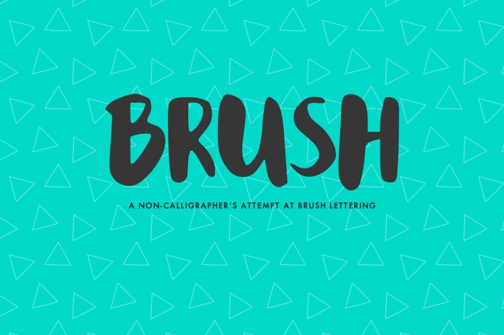 Brush - an attempt at brush lettering Font Download
