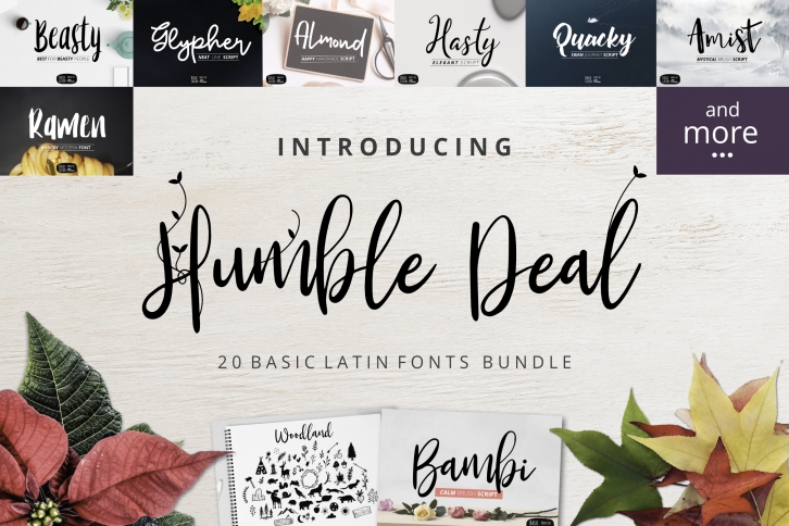 Humble Deal - 20 Font Bundle Font Download