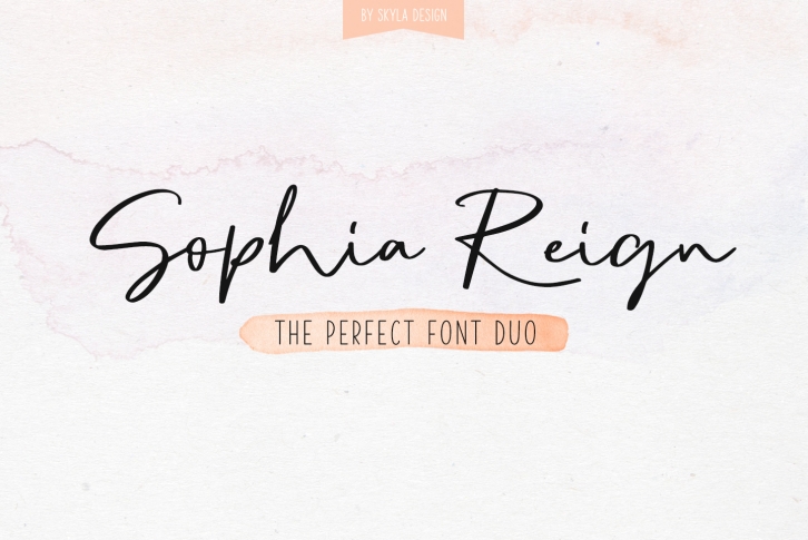 Signature font duo Sophia Reign Font Download