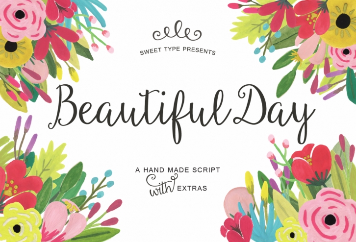 Beautiful Day + Ornaments Font Download