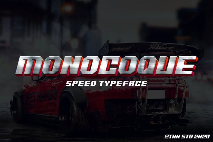 MONOCOQUE - Speed Typeface Font Download
