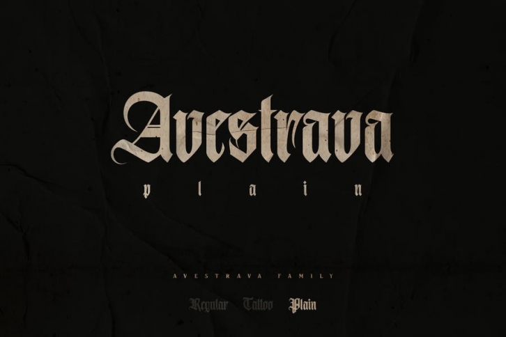 Avestrava Plain Font Download