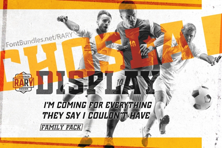 Chosla | Sports font family bundle. Font Download