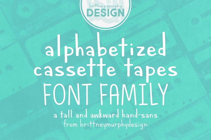 Alphabetized Cassette Tapes Font Download