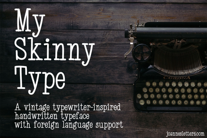 My Skinny Type | A vintage typewriter-inspired handwritten Font Download