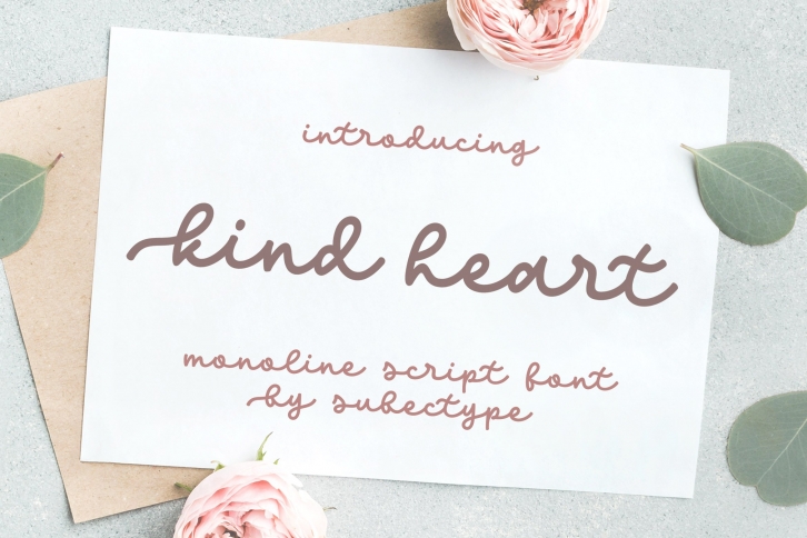 Kind Heart / Monoline Font Download