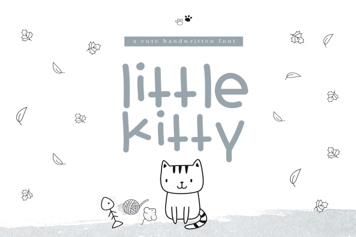 Little Kitty - A Fun Handwritten Font Font Download