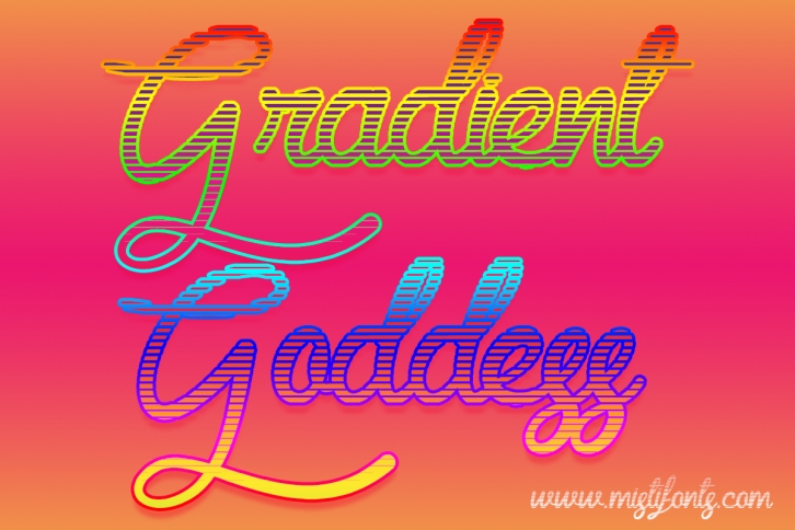 Gradient Goddess Font Download