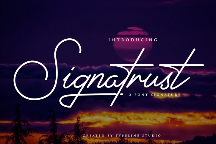 Signatrust  2 font signature Font Download