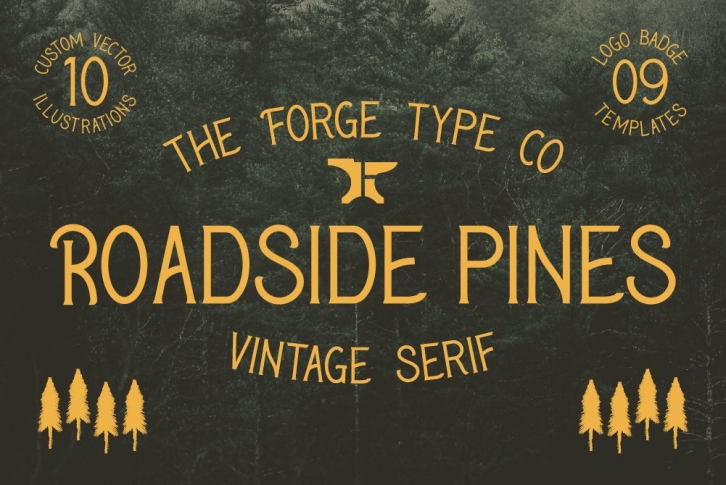 Roadside Pines - Vintage Serif Font Download