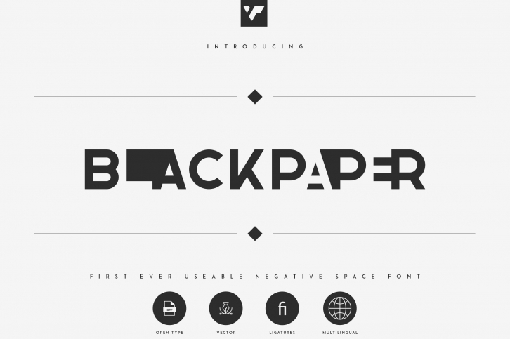 Blackpaper - 1st Negative Space Font Font Download