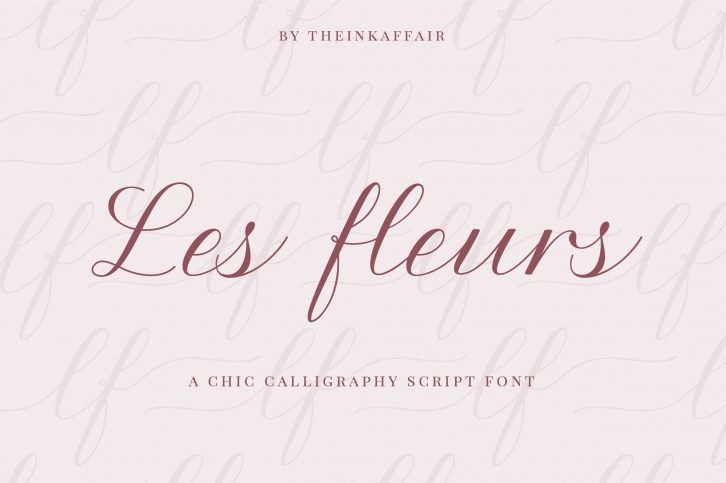 Les Fleurs, a calligraphy script font Font Download