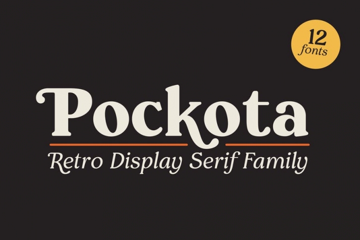 Pockota  |  Retro Display Serif Family Font Download