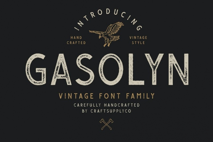 Gasolyn - Vintage Font Family Font Download