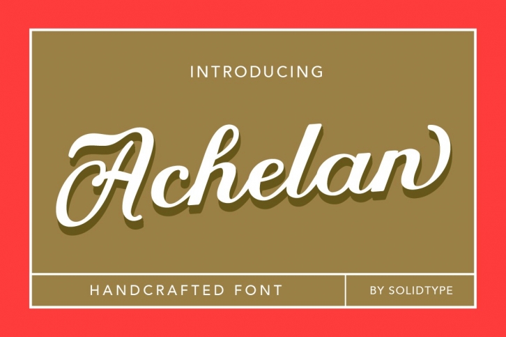 Achelan Script Font Download