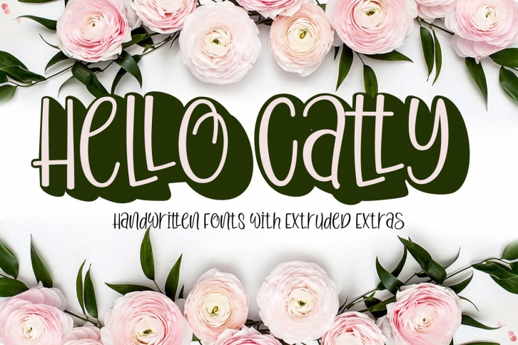 Hello Catty With extruded extras Font Download