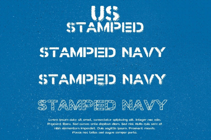 Stamped Navy Font Font Download
