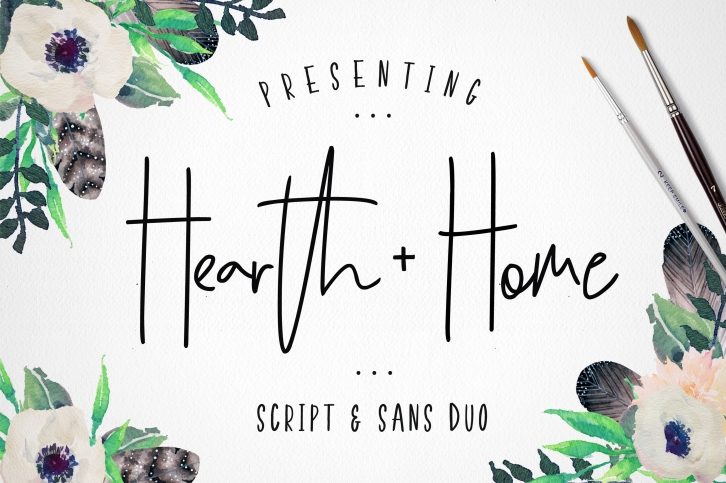Hearth & Home Font Duo Font Download