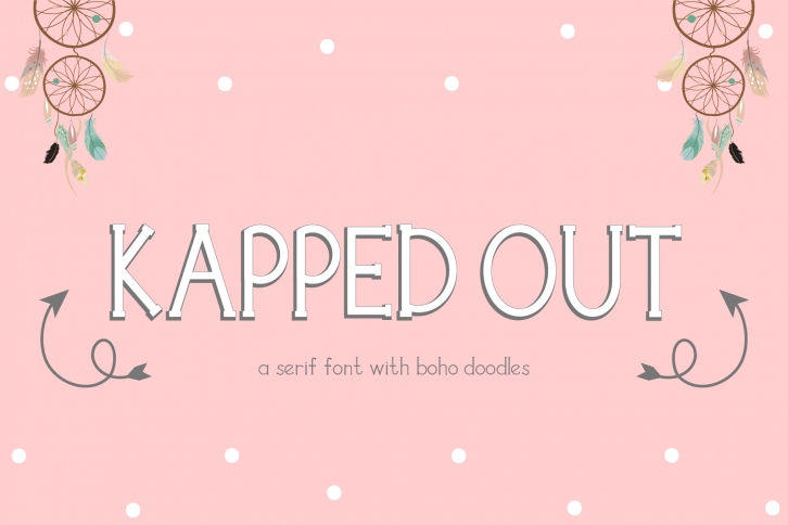 Kapped Out - A Serif Font with Doodles Font Download