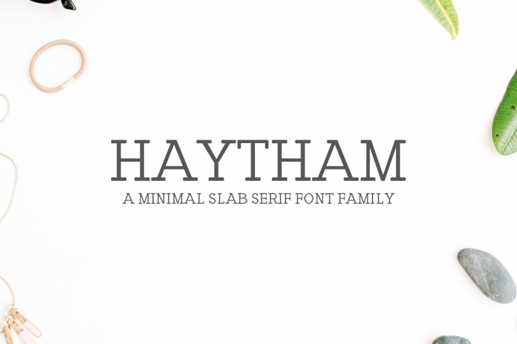 Haytham Minimal Slab Serif Typeface Font Download