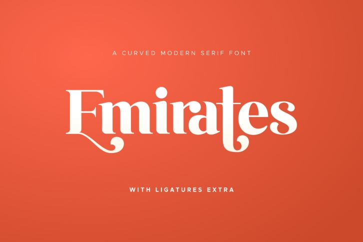 Emirates - Beautiful Curved Font Font Download