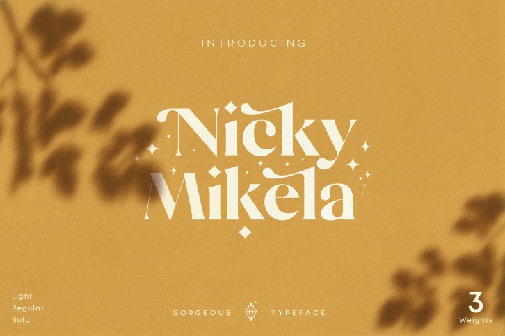 Mikela - Three Weights Gorgeous Typefaces Font Download