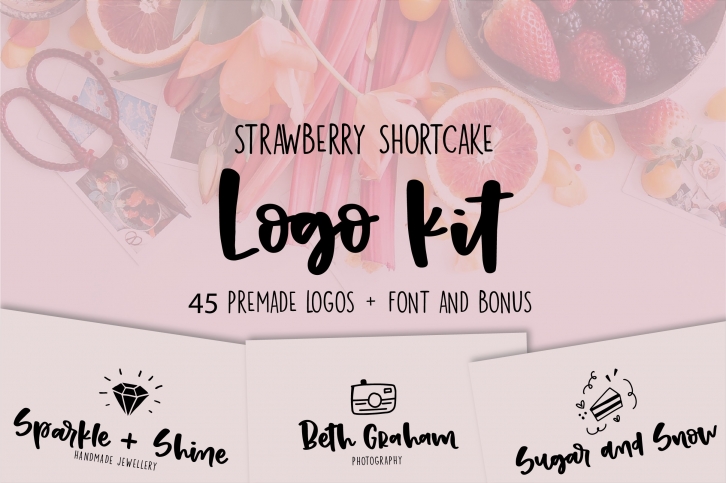 Strawberry Shortcake LOGO KIT  Bonus Font Download