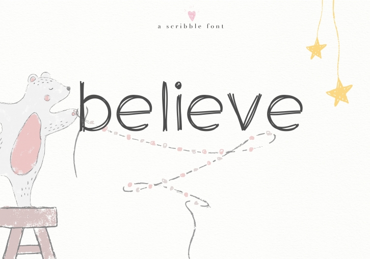 Believe - A Handwritten Scribble Font Font Download