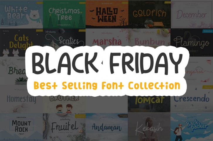 Black Friday Font Collection Super Discount Deal! Font Download