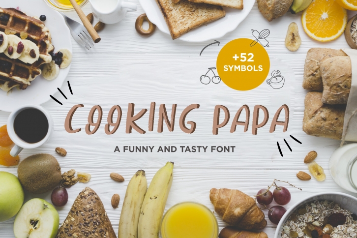 Cooking Papa - handwritten font Font Download