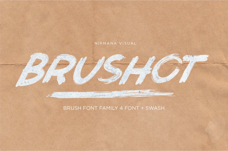 Brushot 4 Font Plus Swash Font Download