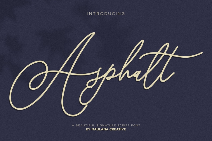 Asphalt Signature Font Font Download