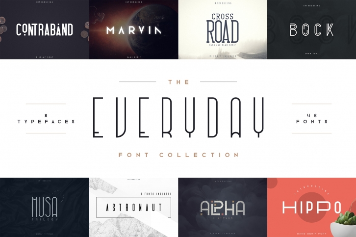 Everyday font collection 8in1 Font Download