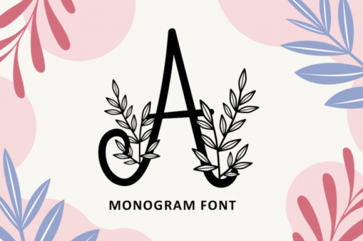 Foliage Monogram Font Download