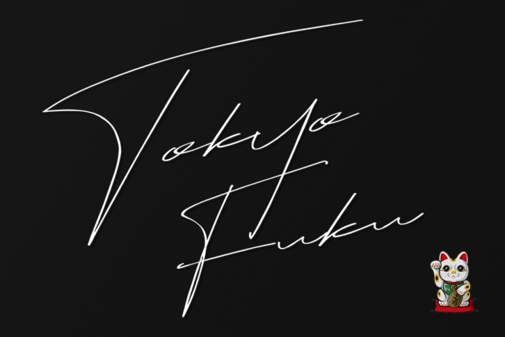 Tokyo Fuku Signature Font With Swash Font Download