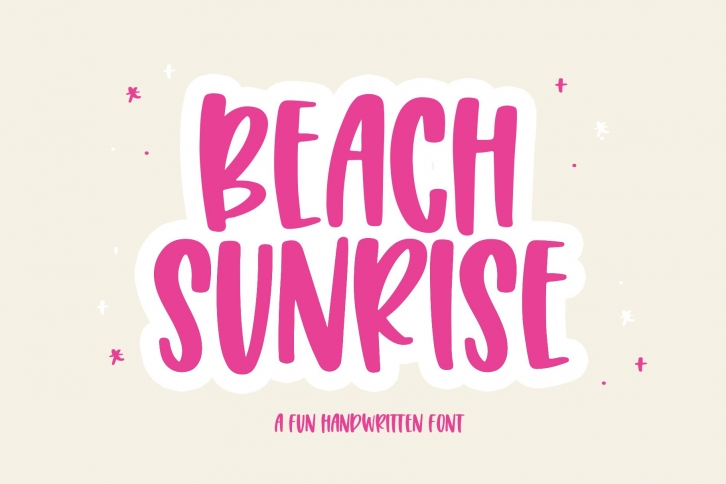 Beach Sunrise - A Fun Handwritten Font Font Download