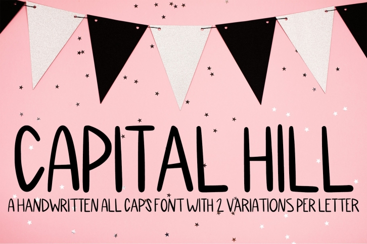 Capital Hill - A Handwritten All Caps Font Font Download