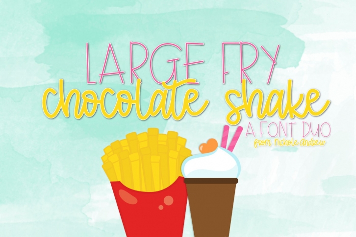 Large Fry & Chocolate Shake Font Duo Font Download
