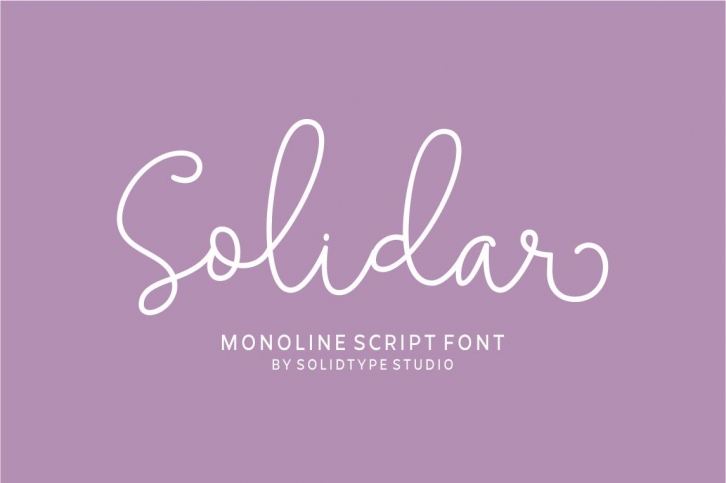 Solidar Monoline Font Download