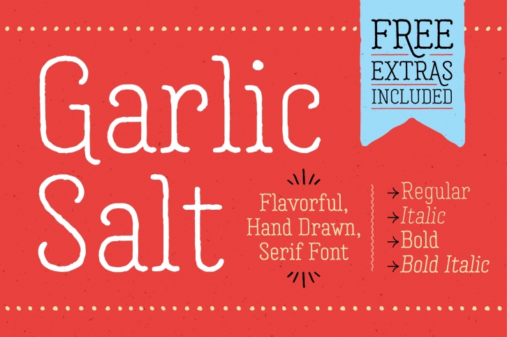 Garlic Salt Font Family Font Download