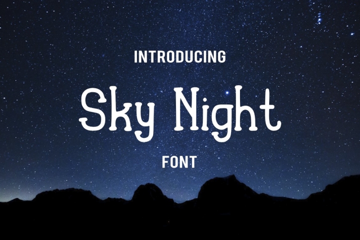Sky Night Font Font Download