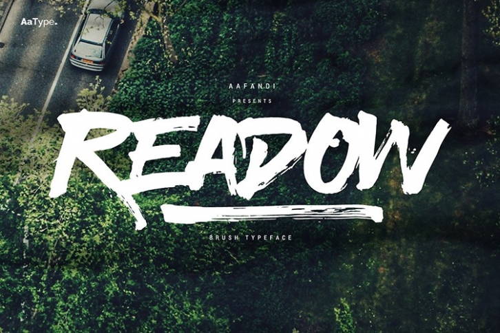 Readow Brush Font with Free Vector Pack Font Download