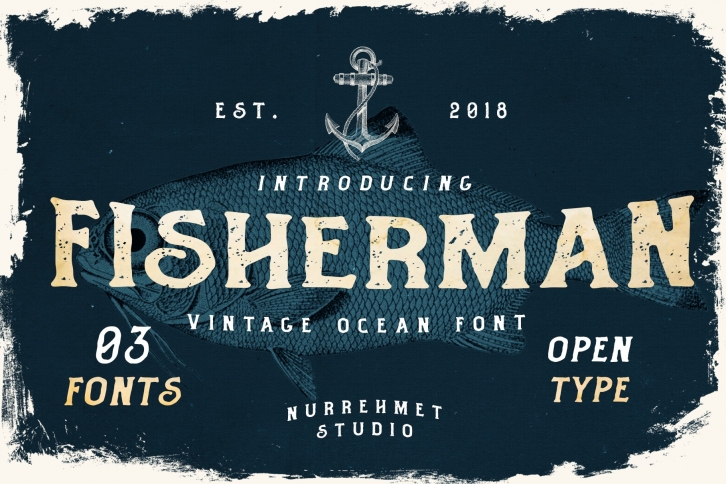Fisherman - Vintage Ocean Font Font Download