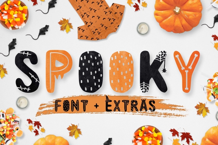Spooky font with EXTRAS! Font Download