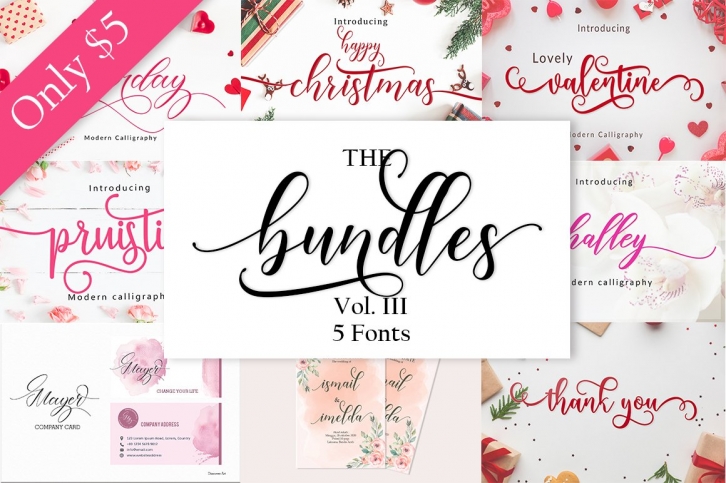 The Mini Bundles Vol. III Only $5 Font Download