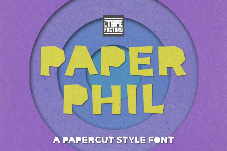 Paper Phil - a papercut craft style font Font Download