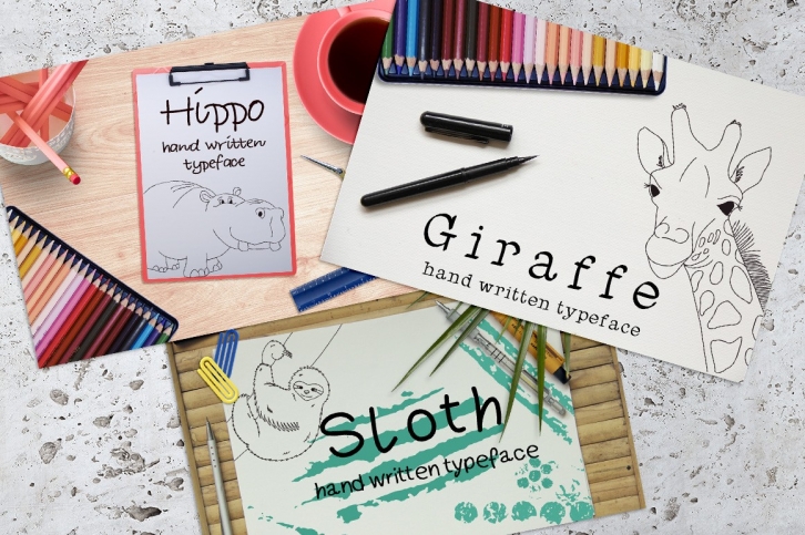 Font No.1, No.2 and No.3 Font Download